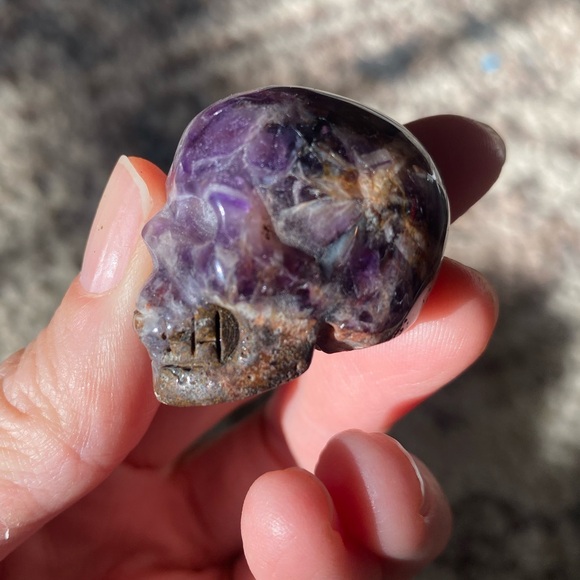 Natural crystal amethyst quartz mineral raw stone hand carving - not for sale - Picture 1 of 5